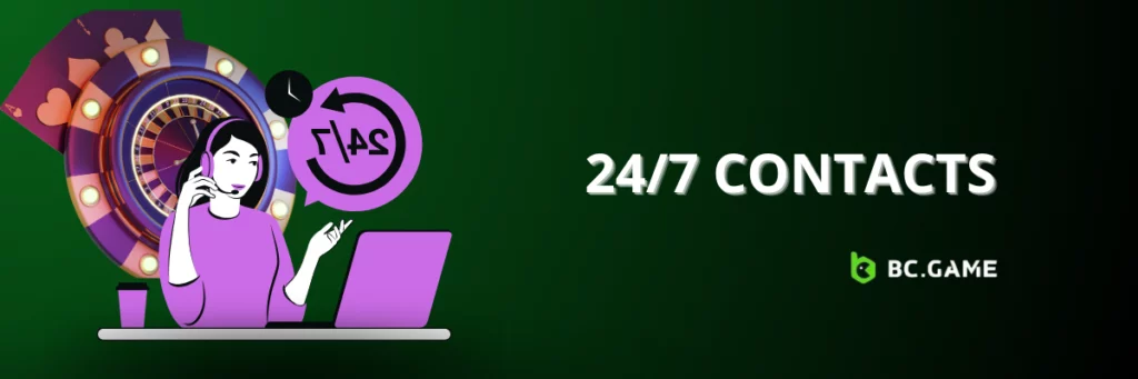 24/7 User Support for Indian Players at BC Game