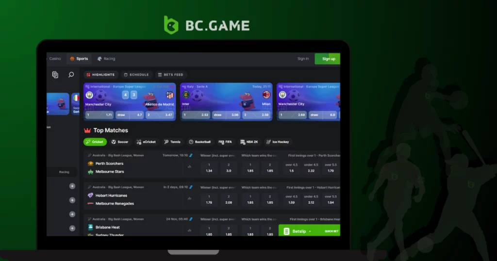 Sports Betting at BC Game