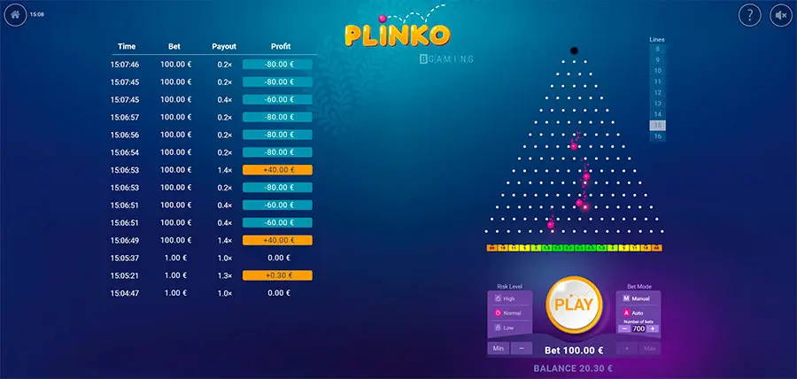 Discover endless fun: play PLINOK on the OK Win platform!插图3 diuwin agent